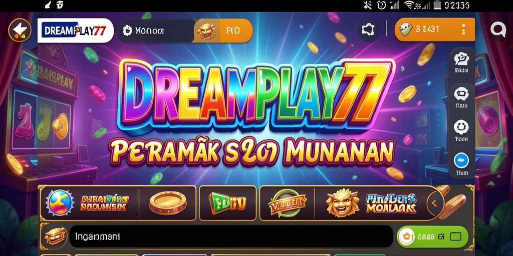 Tampilan gameplay menarik dari DREAMPLAY77 dengan fitur slot yang seru.