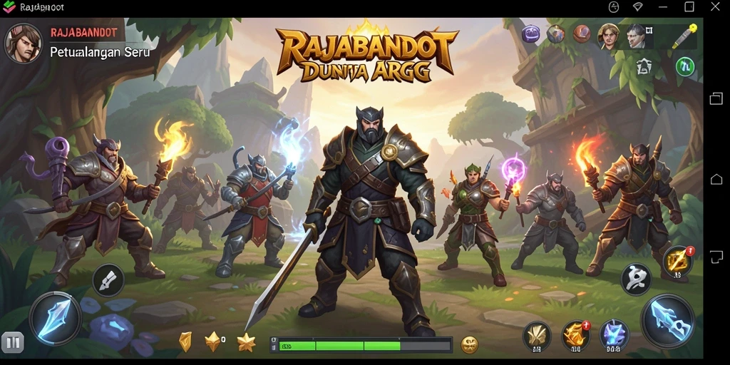 Tampilan gameplay seru dalam dunia ARPG RAJABANDOT.