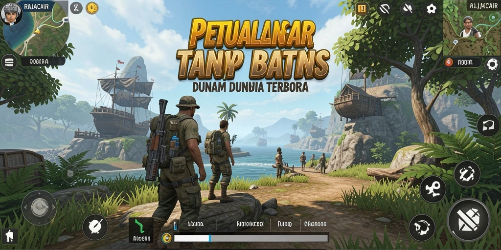 Gameplay RAJACAIR dengan eksplorasi dunia terbuka yang luas.