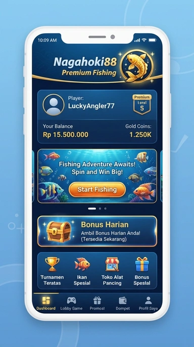 Tampilan utama aplikasi nagahoki88 yang mudah dinavigasi.